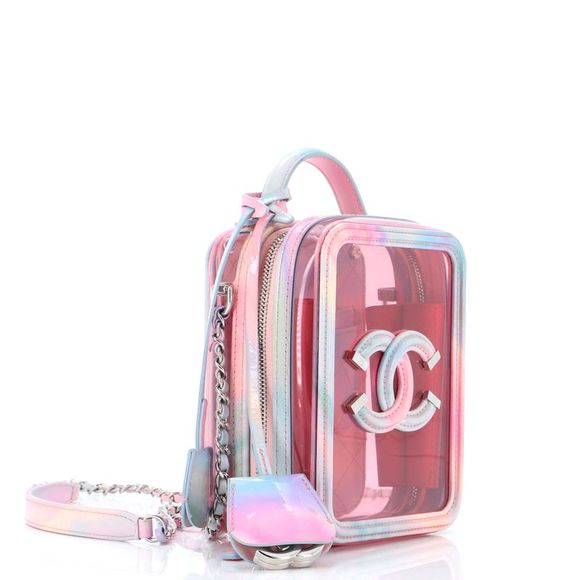 Chanel Filigree Vertical Vanity Case PVC with Lambskin Pink, Multicolor - Picture 2 of 8